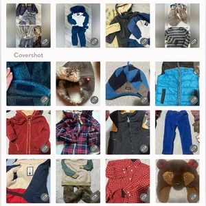 🎁Boys Bundle 3/4 Toddler Boy clothes Sets,Name Brands,4 winter hats worth the $